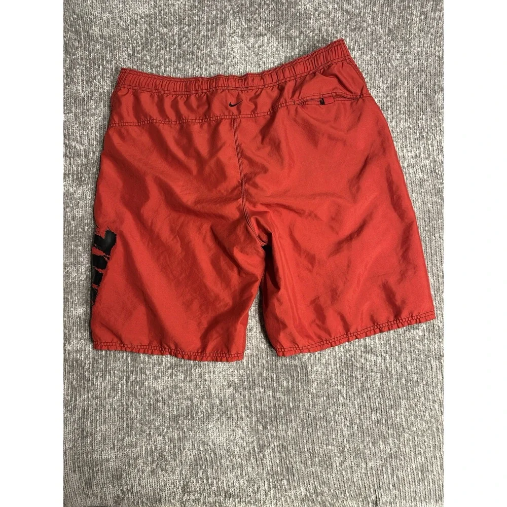 Vintage 90's Nike Men's Sz XXL Center Swoosh Swim Trunks Red Swimming